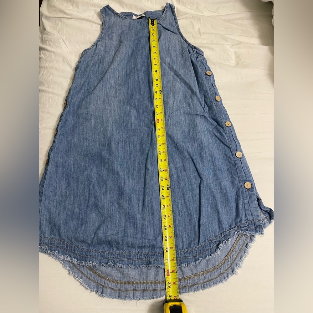 Universal Thread Blue Sleeveless Denim Button-Accent Shift Dress - Picture 7 of 7